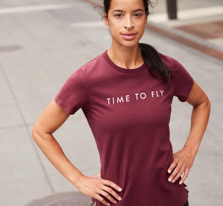 Hoka Australia One One Brand - Womens Tee Brown - WRIBQ-9756